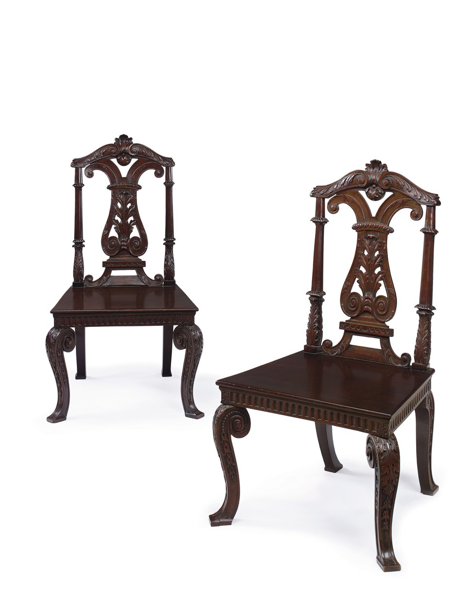 一对詹姆斯二世大厅椅子，由詹姆士·摩尔（James Moore the Younger）执行，约1727-31年（桃花心木）（另见487613） 作者 威廉·肯特