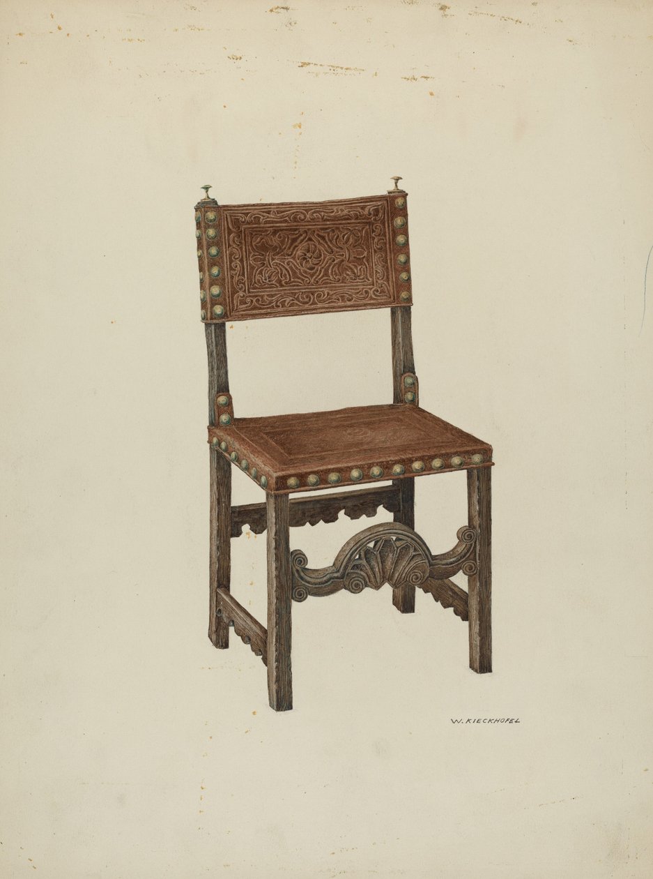 椅子，1941年。 作者 威廉·基克霍费尔