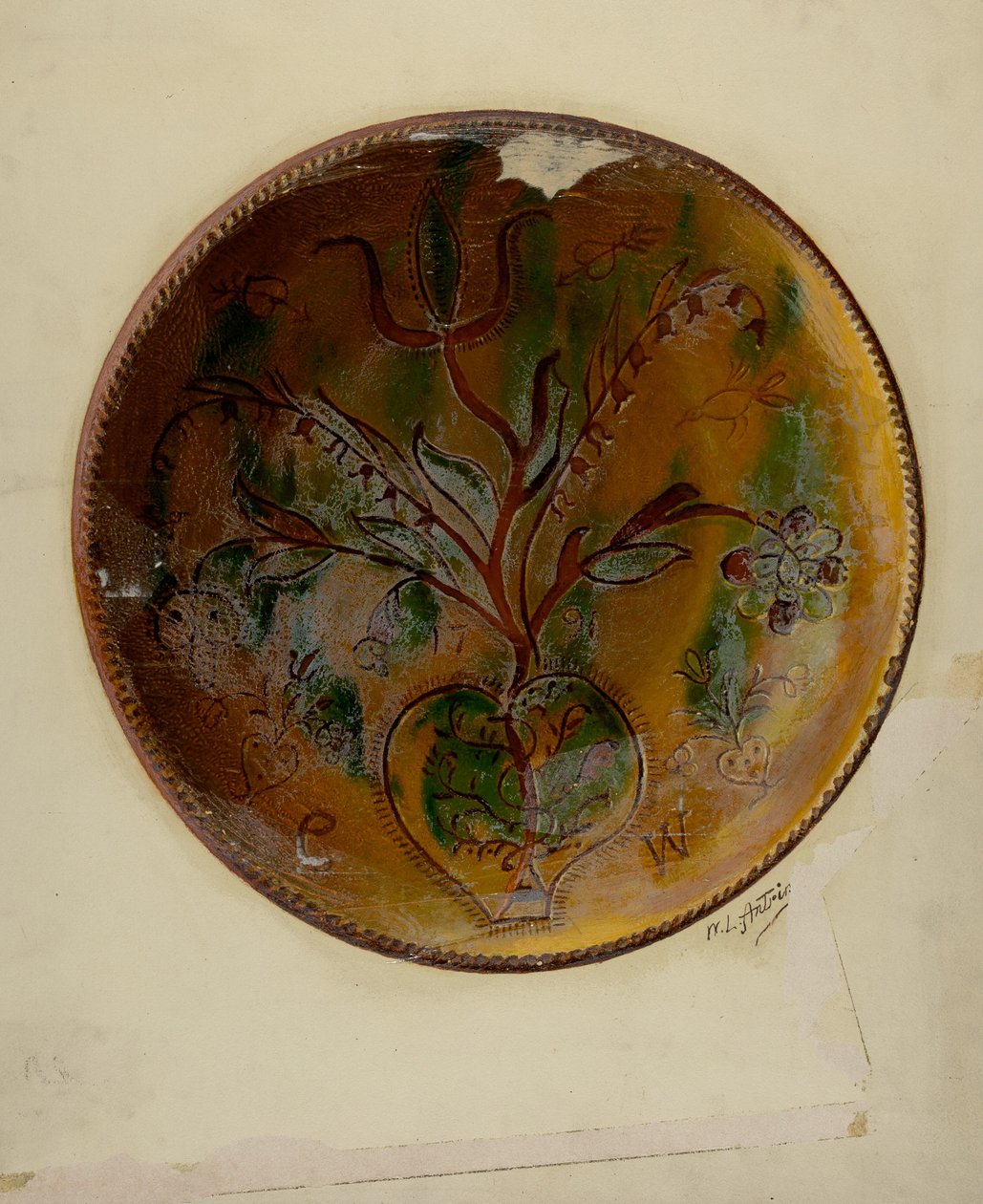 帕。德国馅饼盘，约1938年。 作者 威廉·L·安特里姆