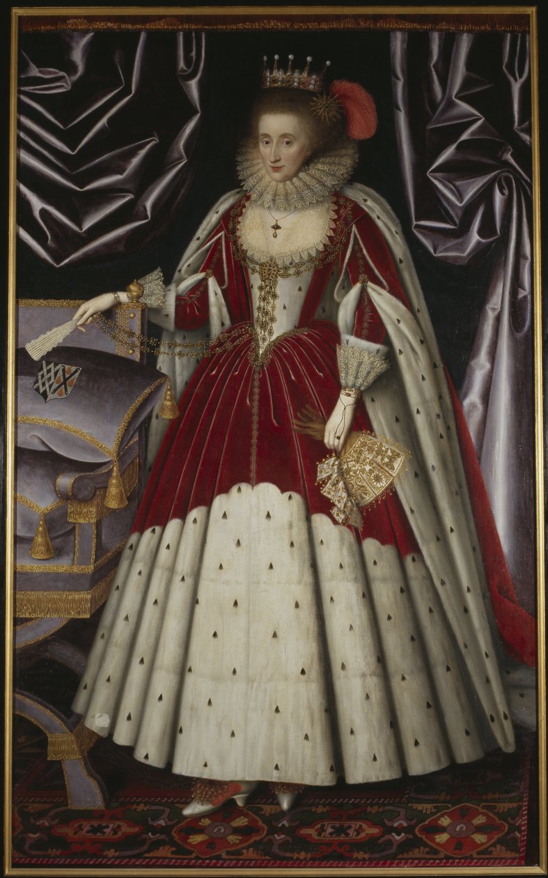 Lucy Russel, comtesse Bedford (nee Harington) - Lucy Russell, Countess of Bedford (1580-1627), nee Harington，Larkin, William (1580s-1619) 的肖像。 布面油画 作者 威廉·拉金