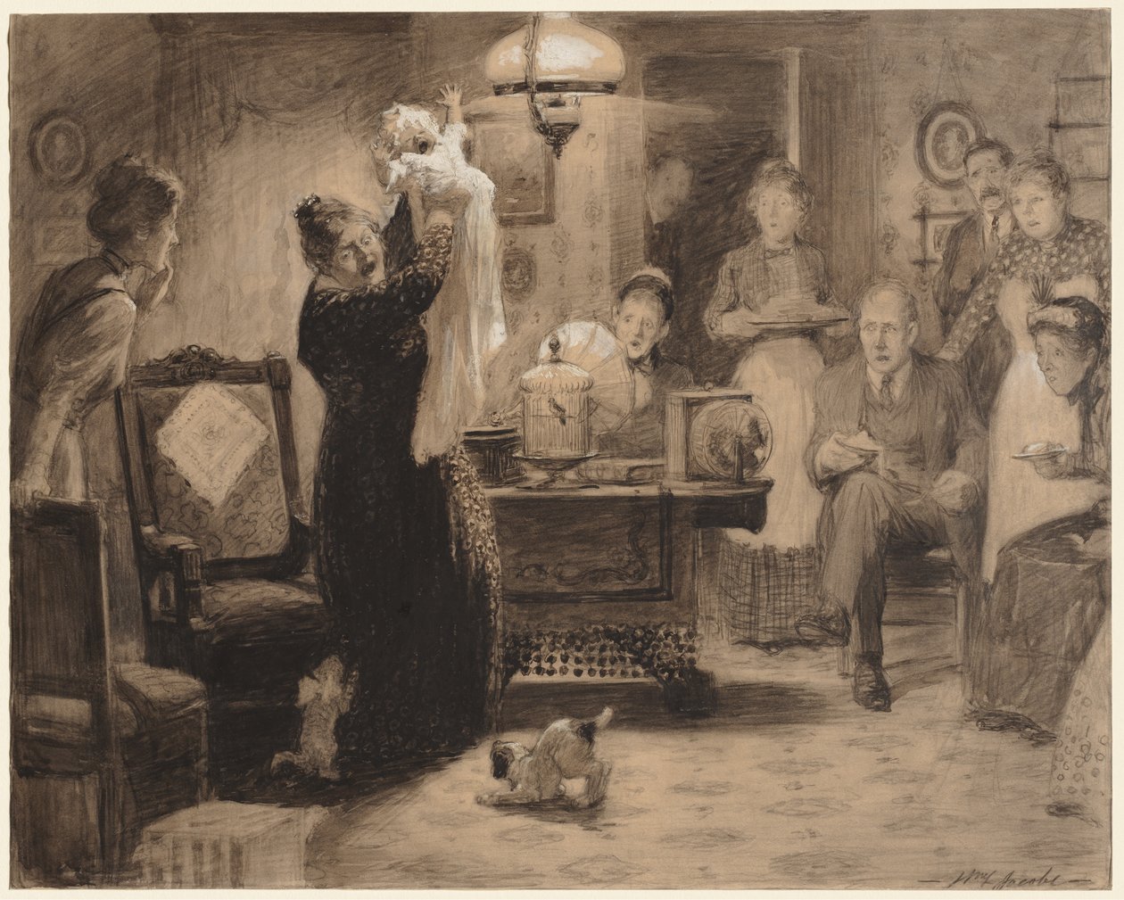草图到插图 《文具宝贝》，1912年。 作者 威廉·勒罗伊·雅各布斯