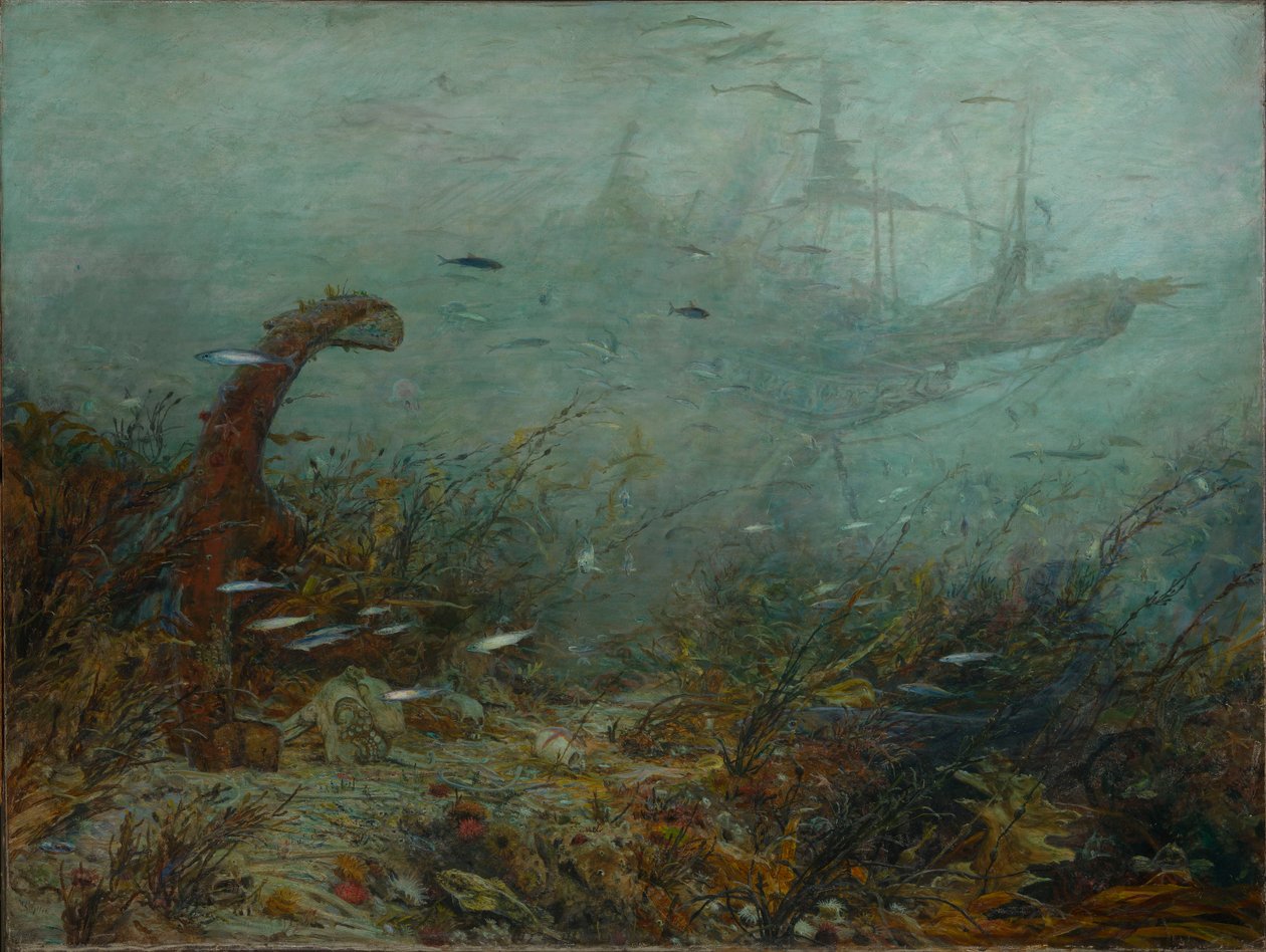 戴维-琼斯的储物柜，约 1870-1920 年（布面油画） 作者 威廉·莱昂内尔·威利