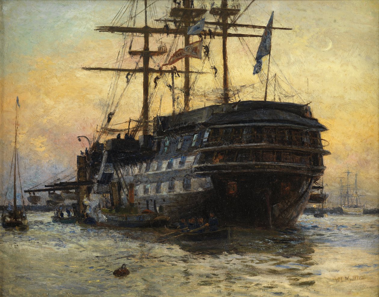 HMS Warspite（布面油画） 作者 威廉·莱昂内尔·威利