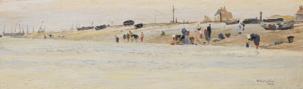 洗衣机在海滩上，1873年 作者 威廉·莱昂内尔·威利