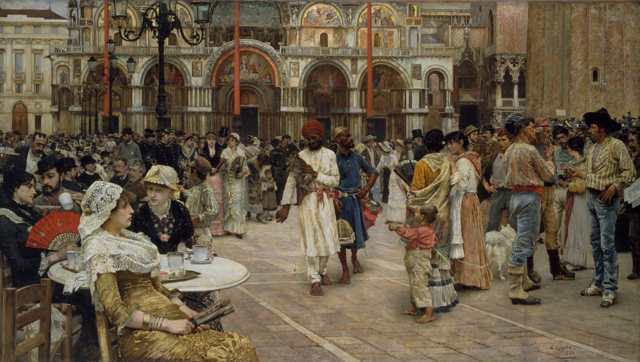 威尼斯圣马可广场（Piazza di San Marco），威尼斯，1883年 作者 威廉·洛格斯戴