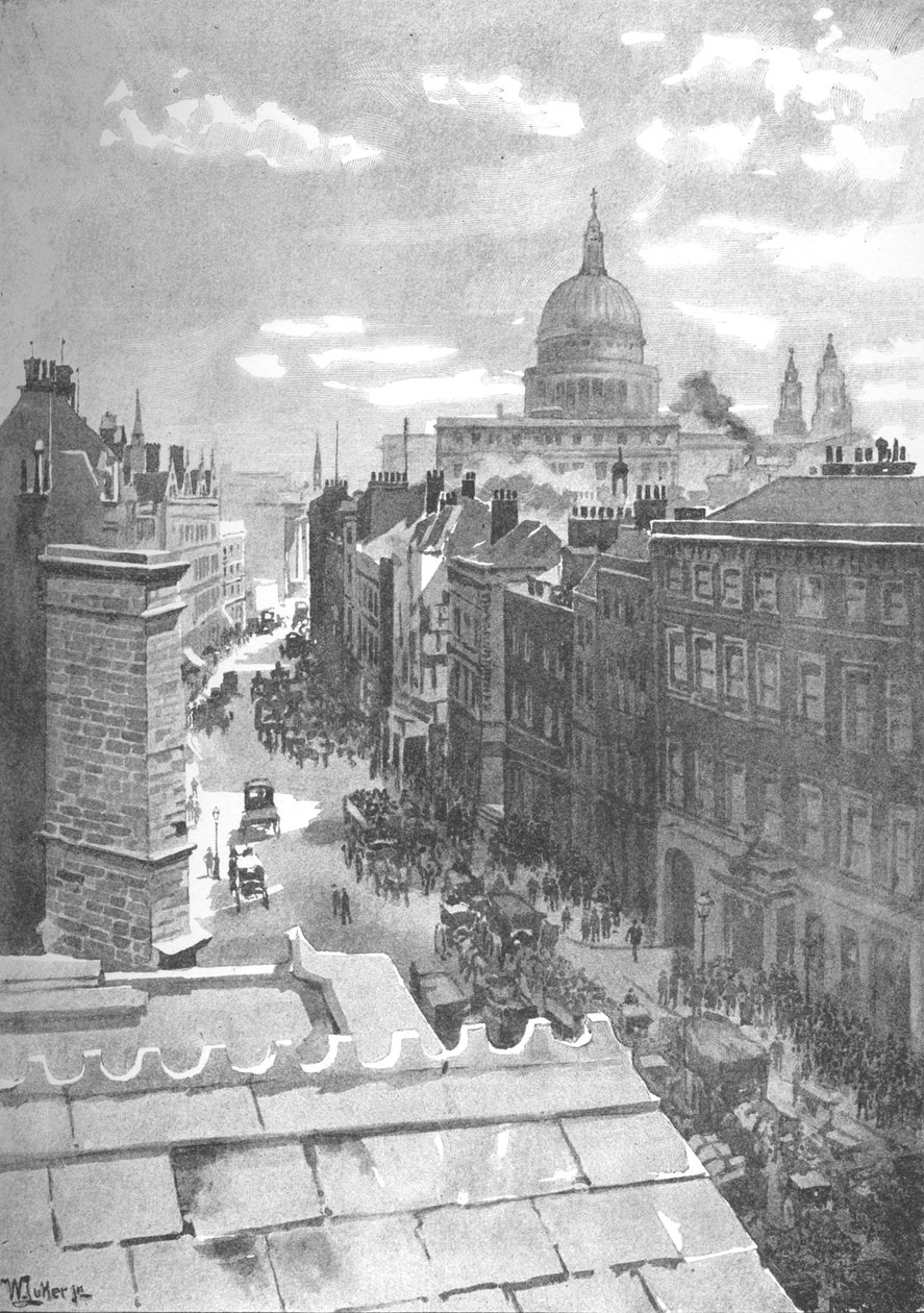 Aldersgate街，1891年 作者 威廉·卢克