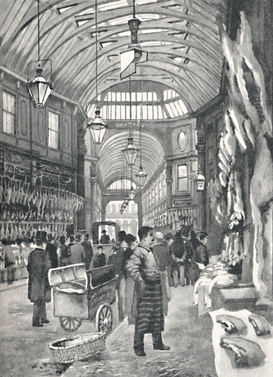 Leadenhall市场，1891年 作者 威廉·卢克