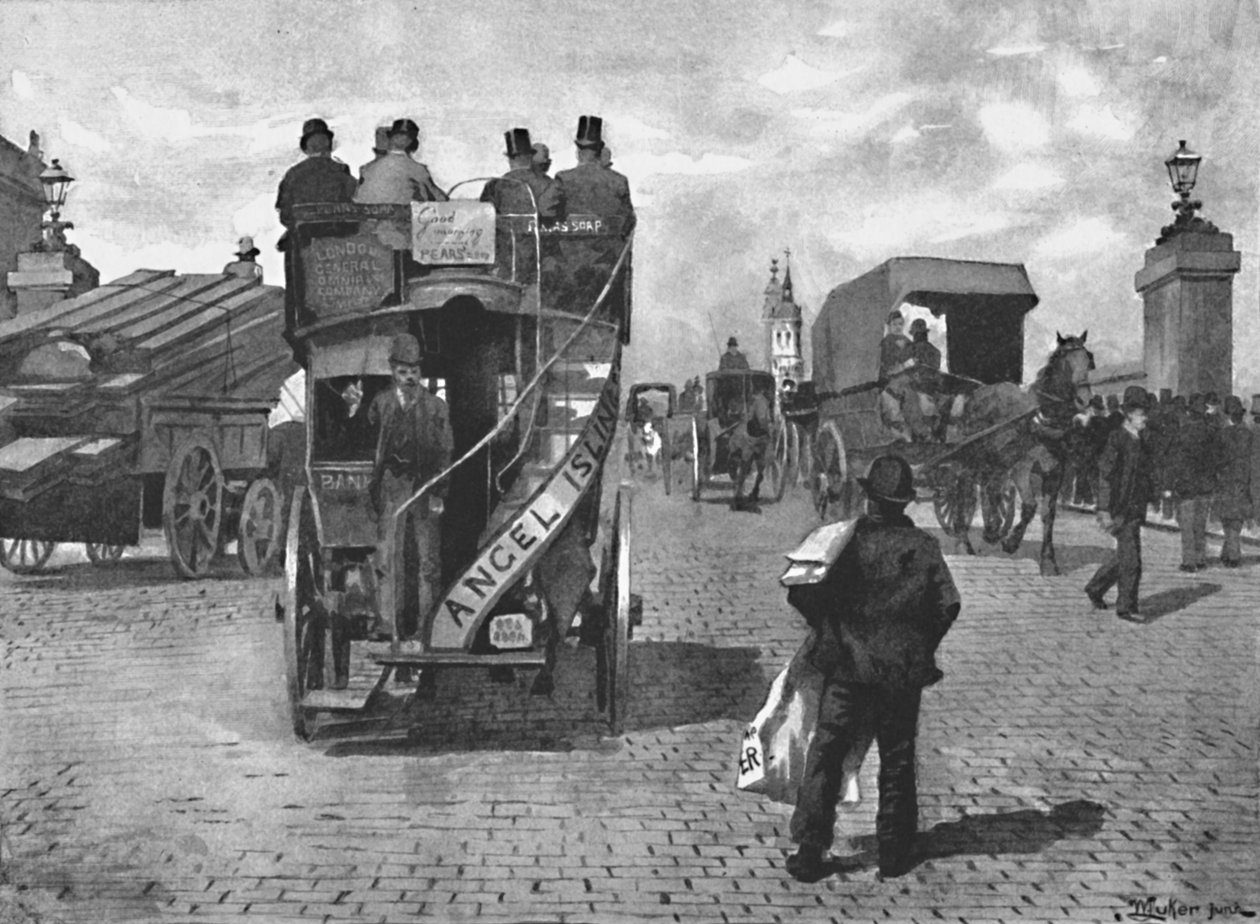 南伦敦桥，1891年 作者 威廉·卢克