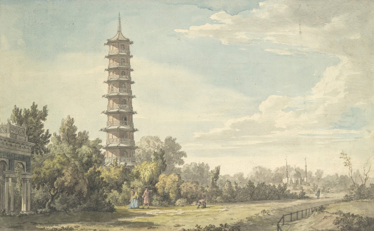 Kew的荒野景色，1763年。 作者 威廉·马洛