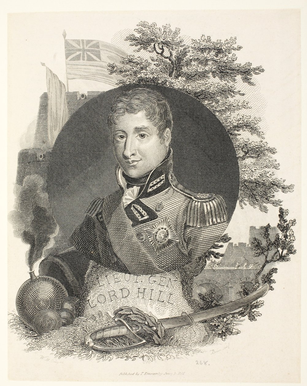 Lieut General Lord Hill KB，engr Brown，pub。金纳斯利，1815年 作者 威廉·马歇尔·克雷格
