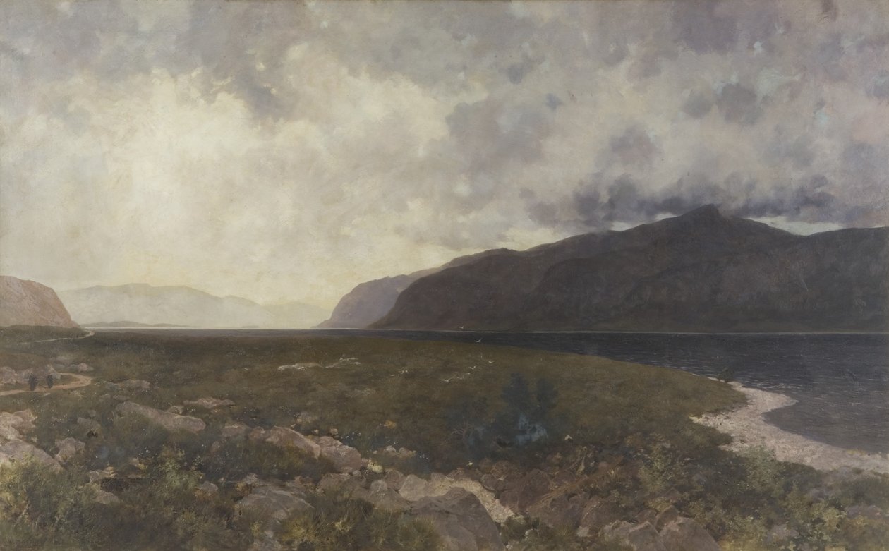 格鲁迪桥的马里湖，约 1905 年（布面油画） 作者 威廉·马修·黑尔