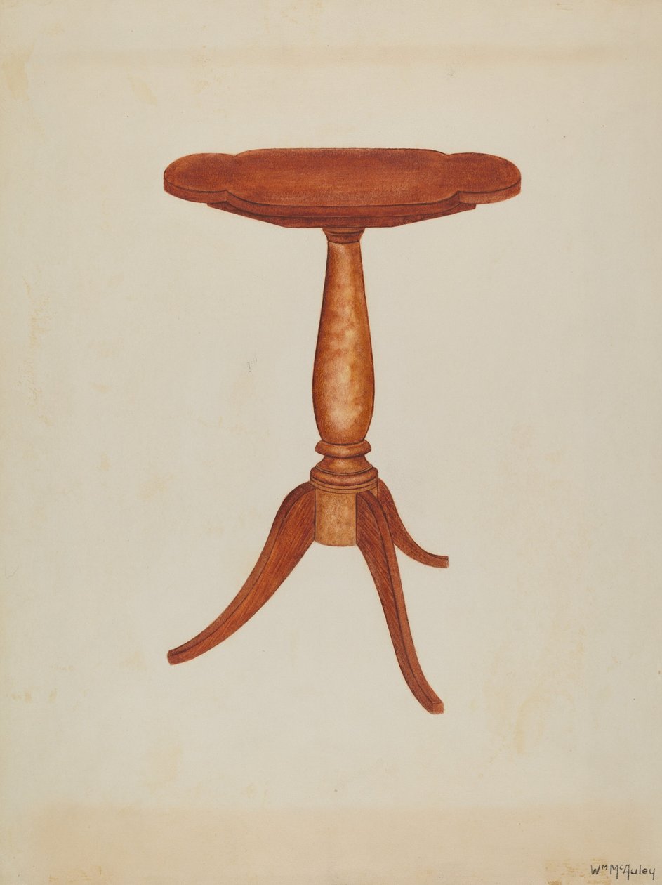 Tip-table或Cant-table，1937年。 作者 威廉·麦考利