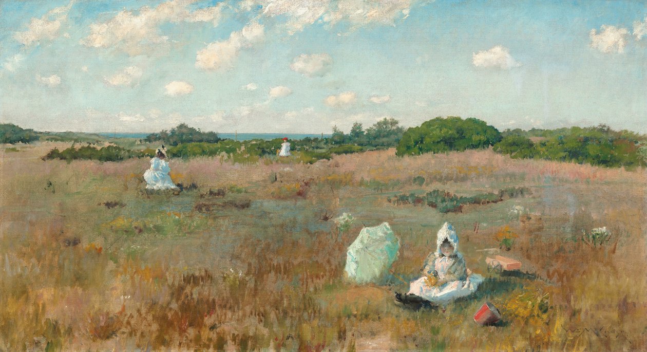 采集秋花，18941895。 作者 威廉·梅里特·蔡斯