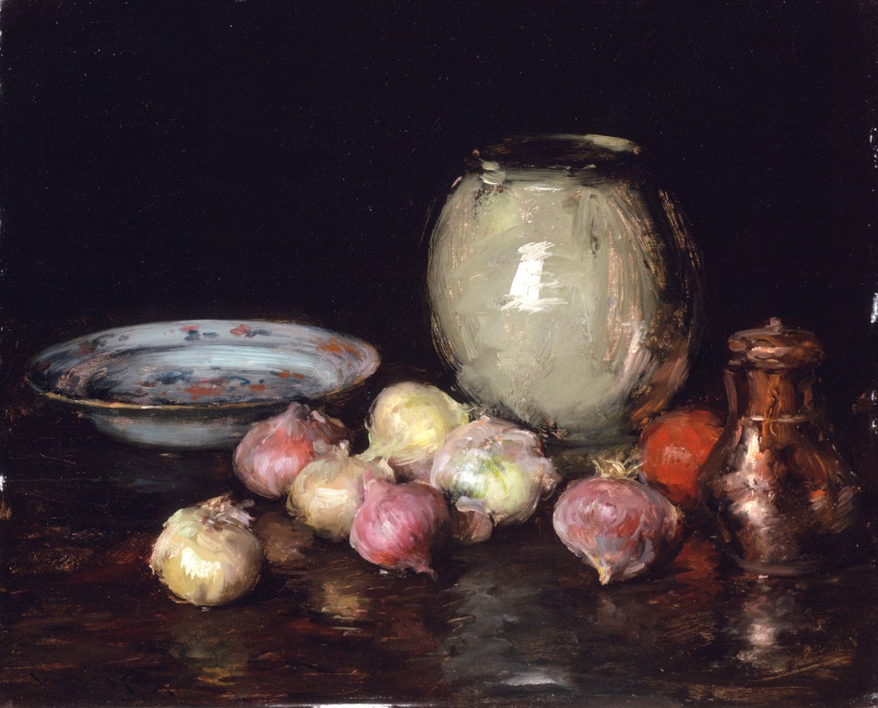 Just Onions，1912年（木板油） 作者 威廉·梅里特·蔡斯
