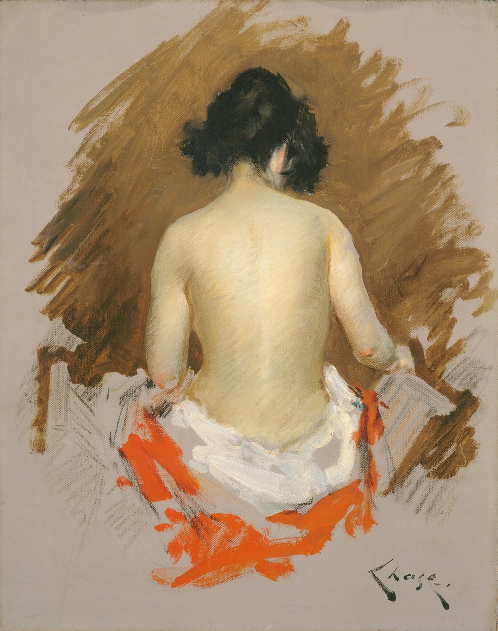 裸体，约1901年。 作者 威廉·梅里特·蔡斯