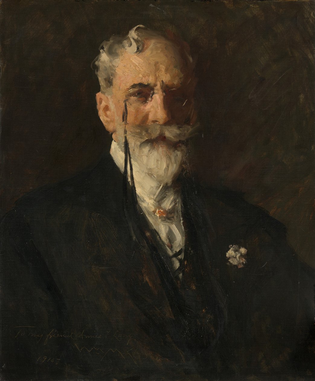 自画像》，1915年。 作者 威廉·梅里特·蔡斯