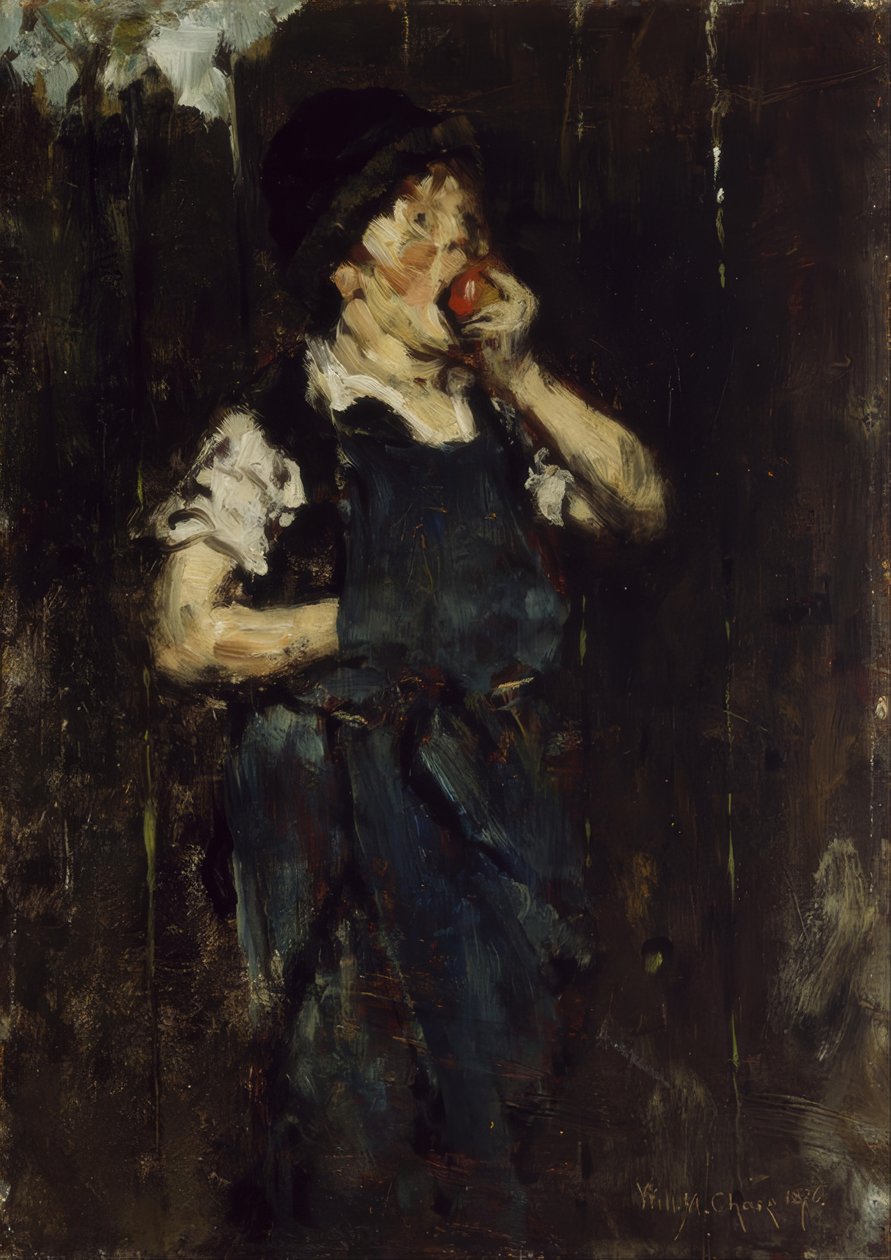 The Apprentice (Boy with Apple) 作者 威廉·梅里特·蔡斯