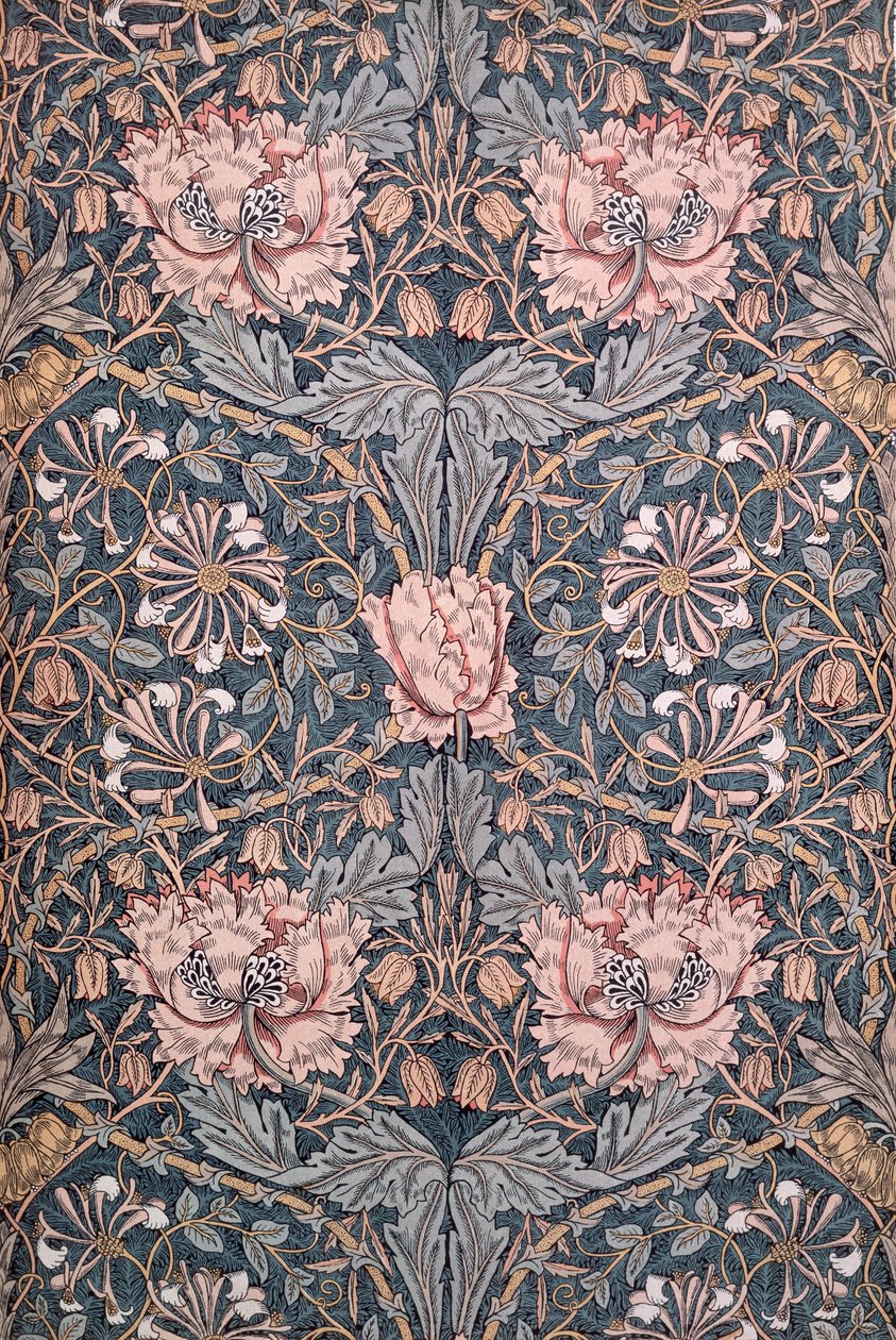 &39;金银花&39;，1876年（印花棉） 作者 威廉·莫里斯