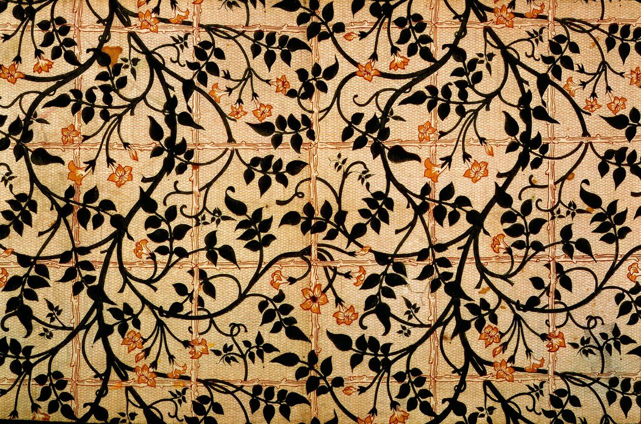 茉莉花窗帘设计，1868-70（印花棉） 作者 威廉·莫里斯