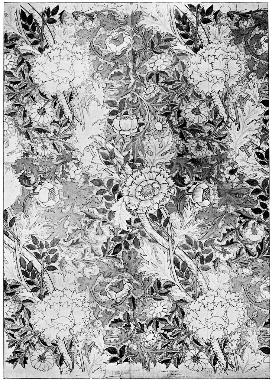 诺里奇花纹壁纸，1889年-1934年。 作者 威廉·莫里斯