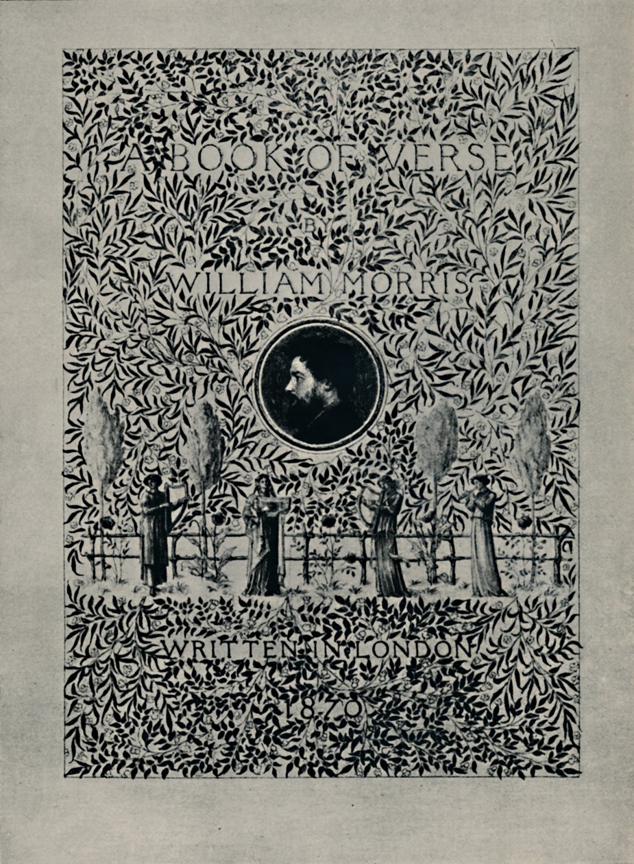 威廉·莫里斯（William Morris）的《诗歌集》的标题页，1870年。 作者 威廉·莫里斯