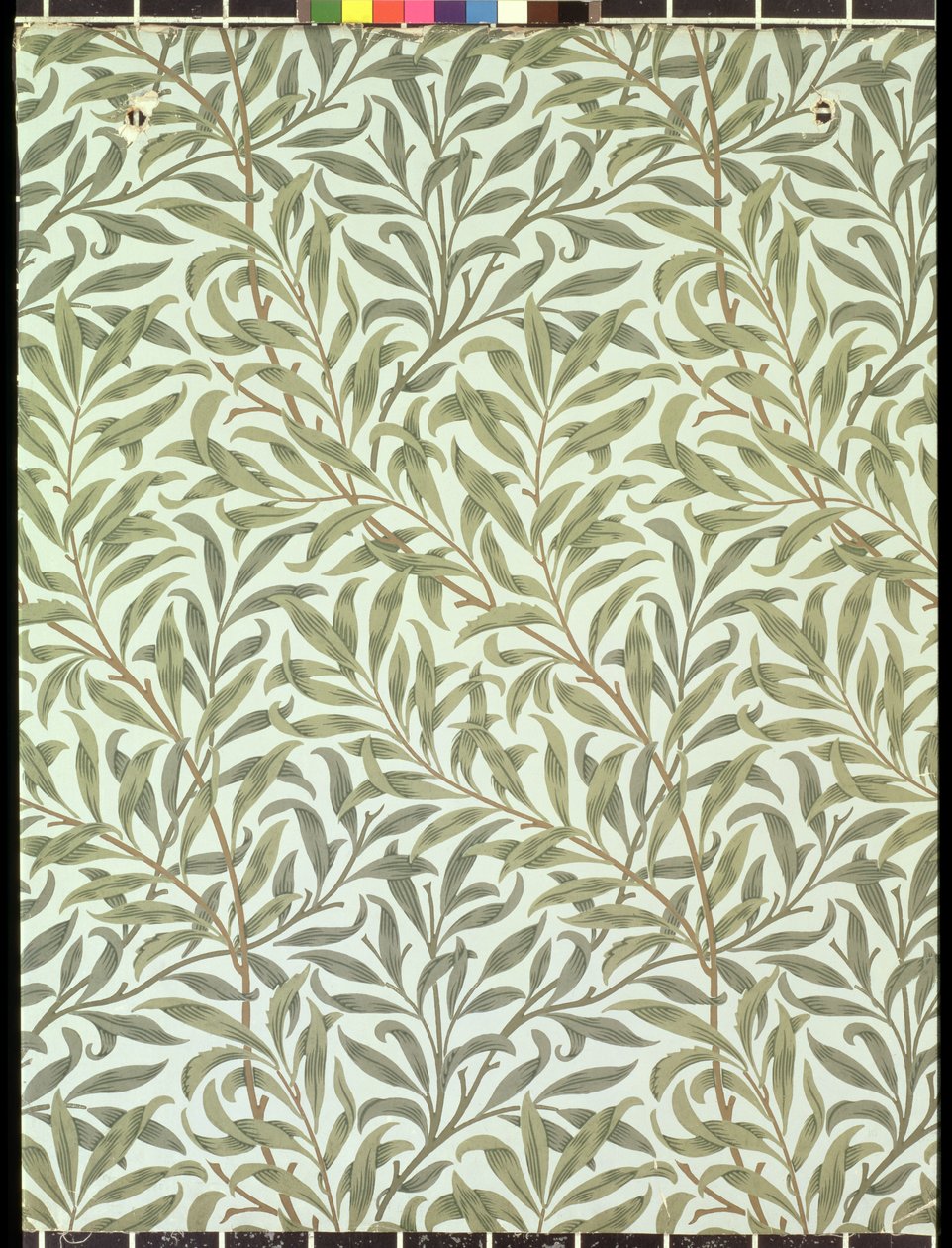 &39;柳树枝&39;壁纸设计，1887年 作者 威廉·莫里斯