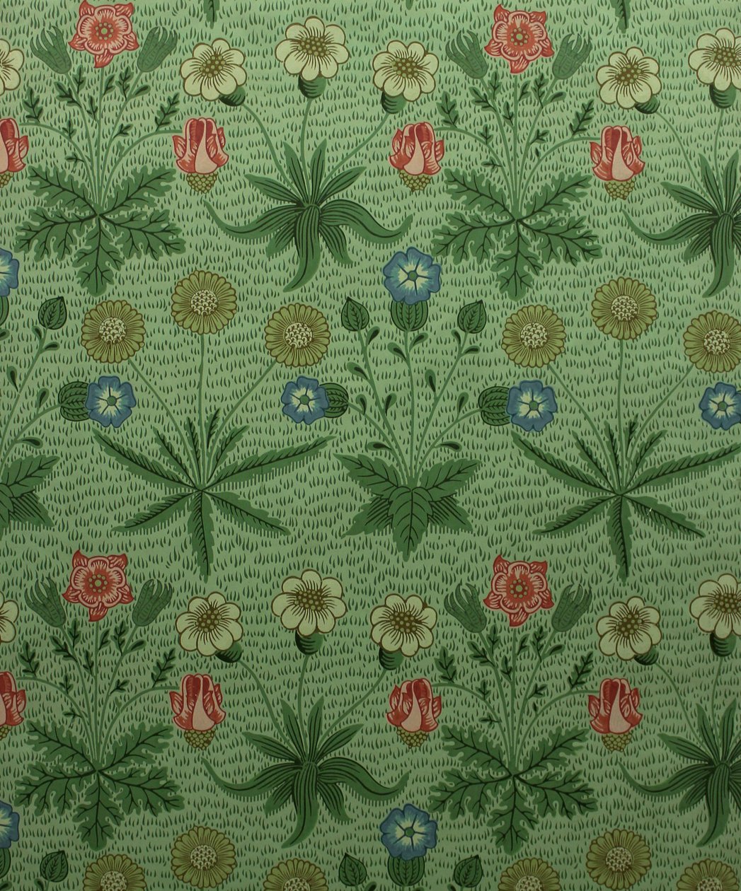 黛西·玛格丽特（Daisy Marguerite），印刷版墙纸，1862年。 作者 威廉莫里斯挂毯作品