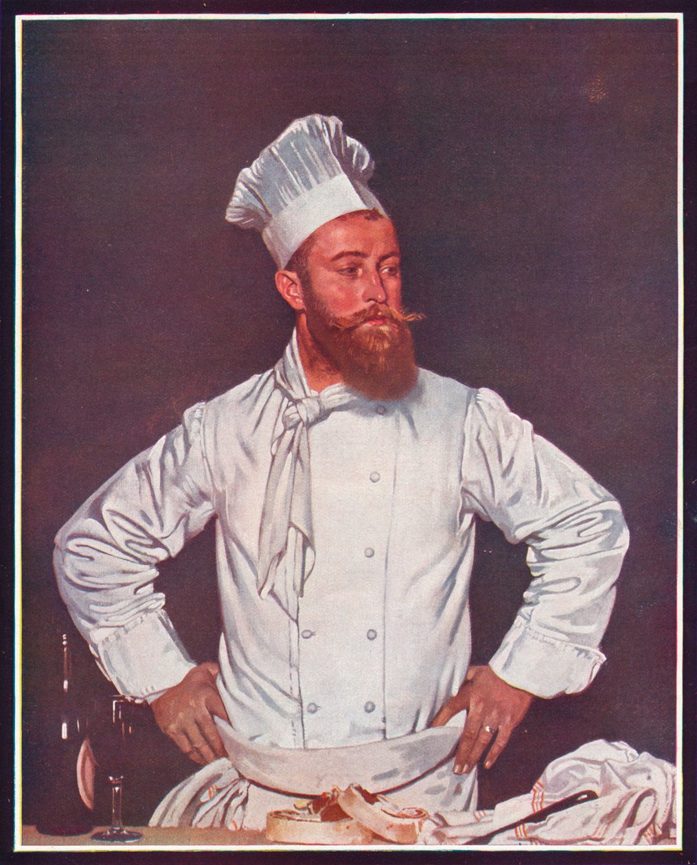 查塔姆酒店的厨师，巴黎，1921年 作者 威廉·纽文汉姆·蒙塔古·奥尔彭