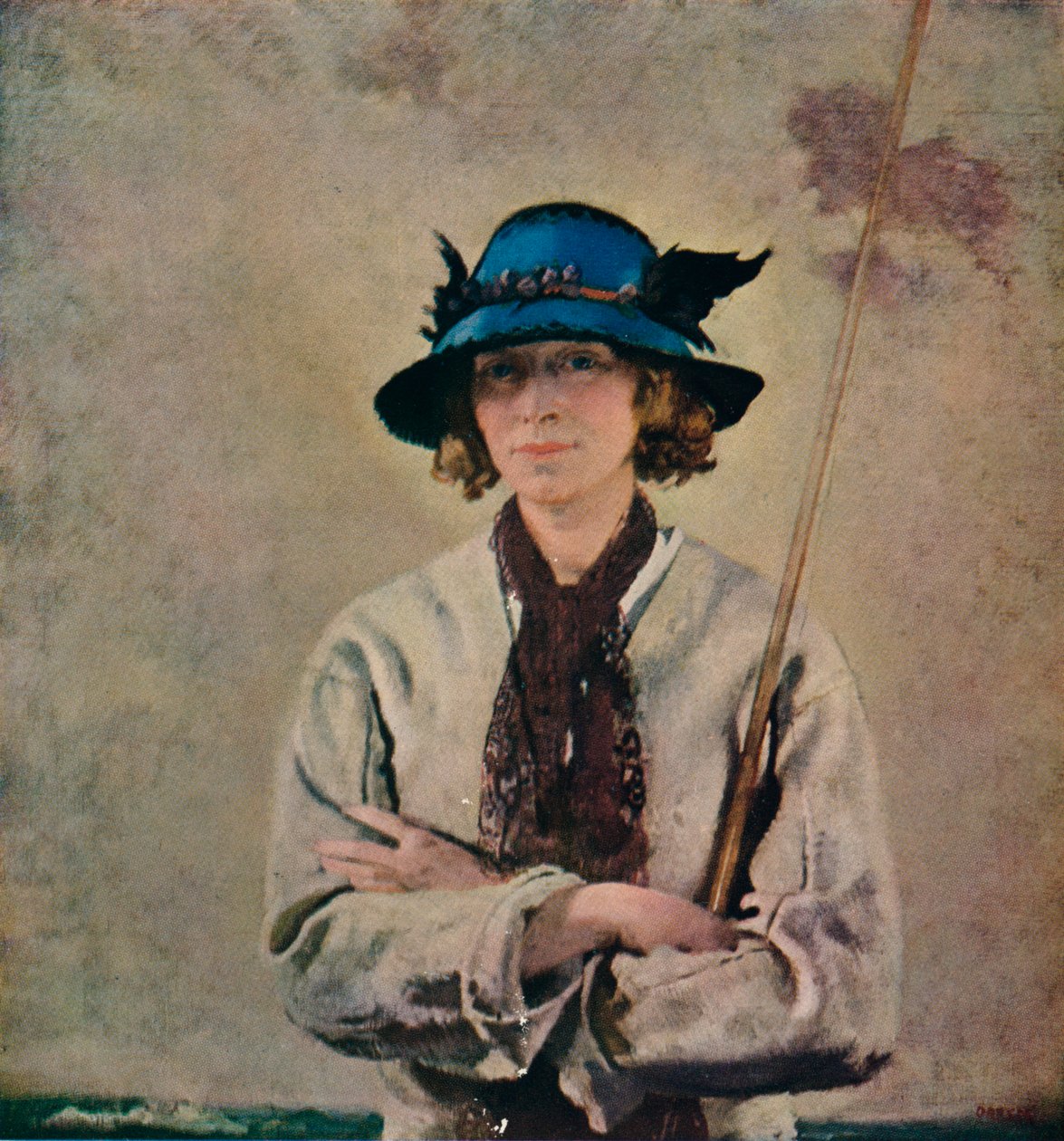 钓鱼者，c1912 作者 威廉·纽文汉姆·蒙塔古·奥尔彭