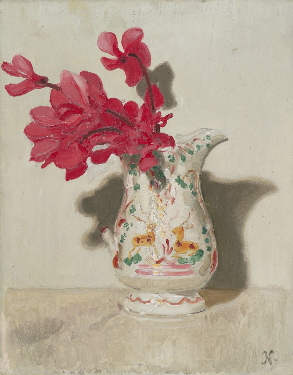 仙客来，约 1937 年（木板油画） 作者 威廉·尼科尔森