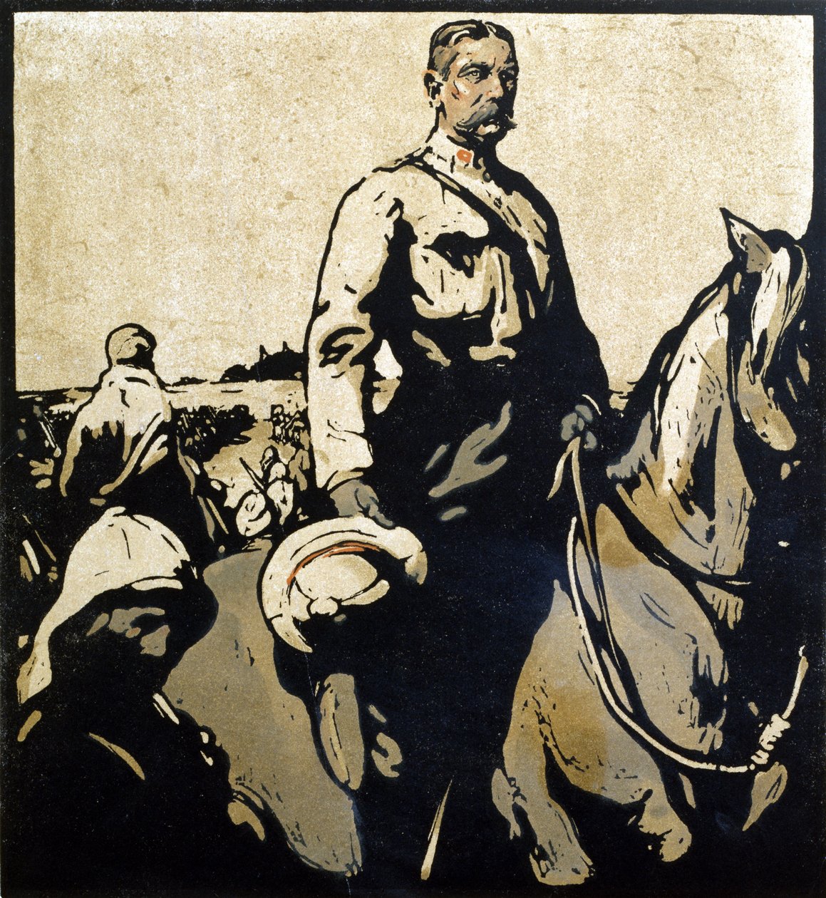 基奇纳勋爵（1850-1916 年）插图《十二幅肖像 - 第二系列》，1899 年出版（手绘木版画） 作者 威廉·尼科尔森