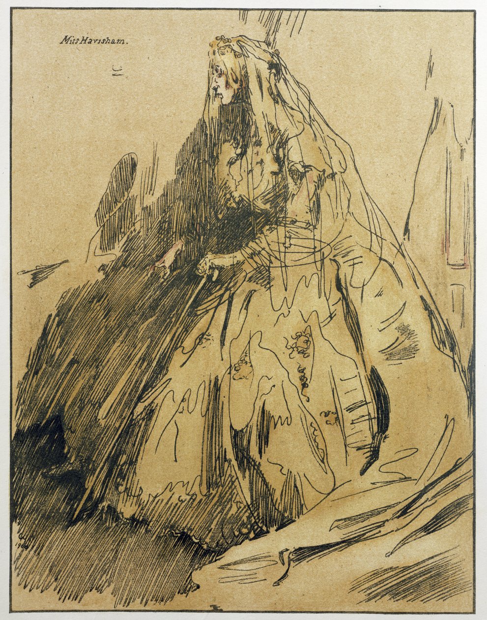 郝薇香小姐，《浪漫人物》插图，1900 年首次出版（彩色平版印刷） 作者 威廉·尼科尔森