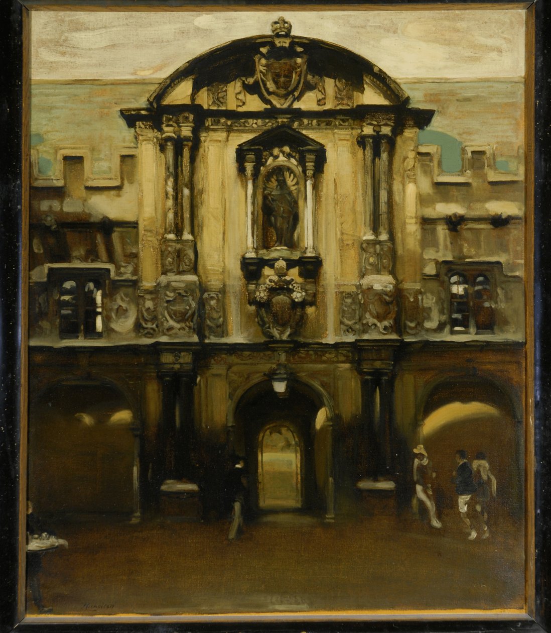 牛津大学圣约翰学院，约 1905 年（布面油画） 作者 威廉·尼科尔森