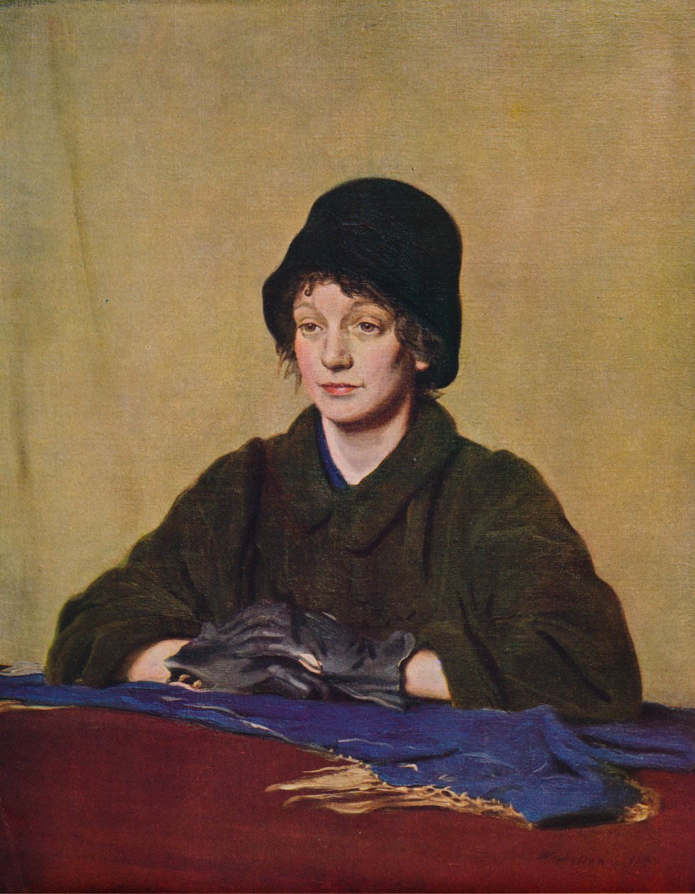 《穿破手套的女孩》，1909年，1935年。 作者 威廉·尼科尔森