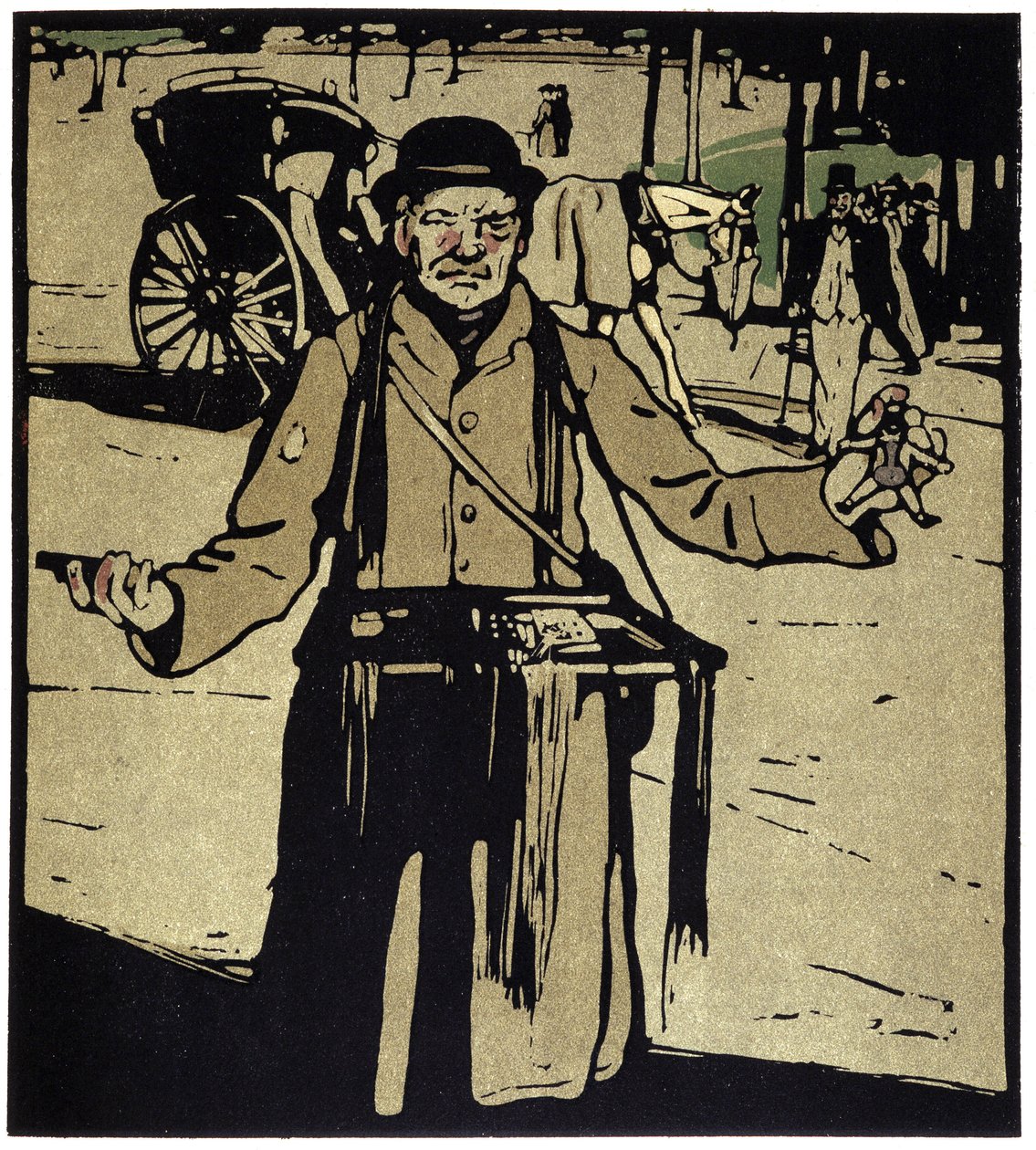 伦敦玩具商人 - 威廉·尼科尔森 (William Nicholson)（1872-1949 年）的《伦敦类型》，弗洛里 (Floury) 编 作者 威廉·尼科尔森