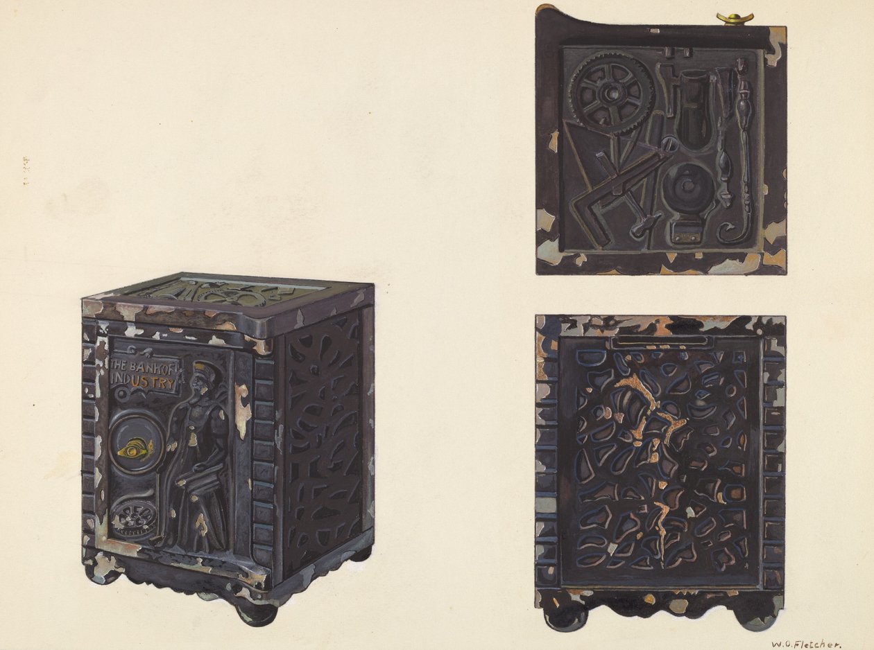 工业银行，约1938年。 作者 威廉·O·弗莱彻