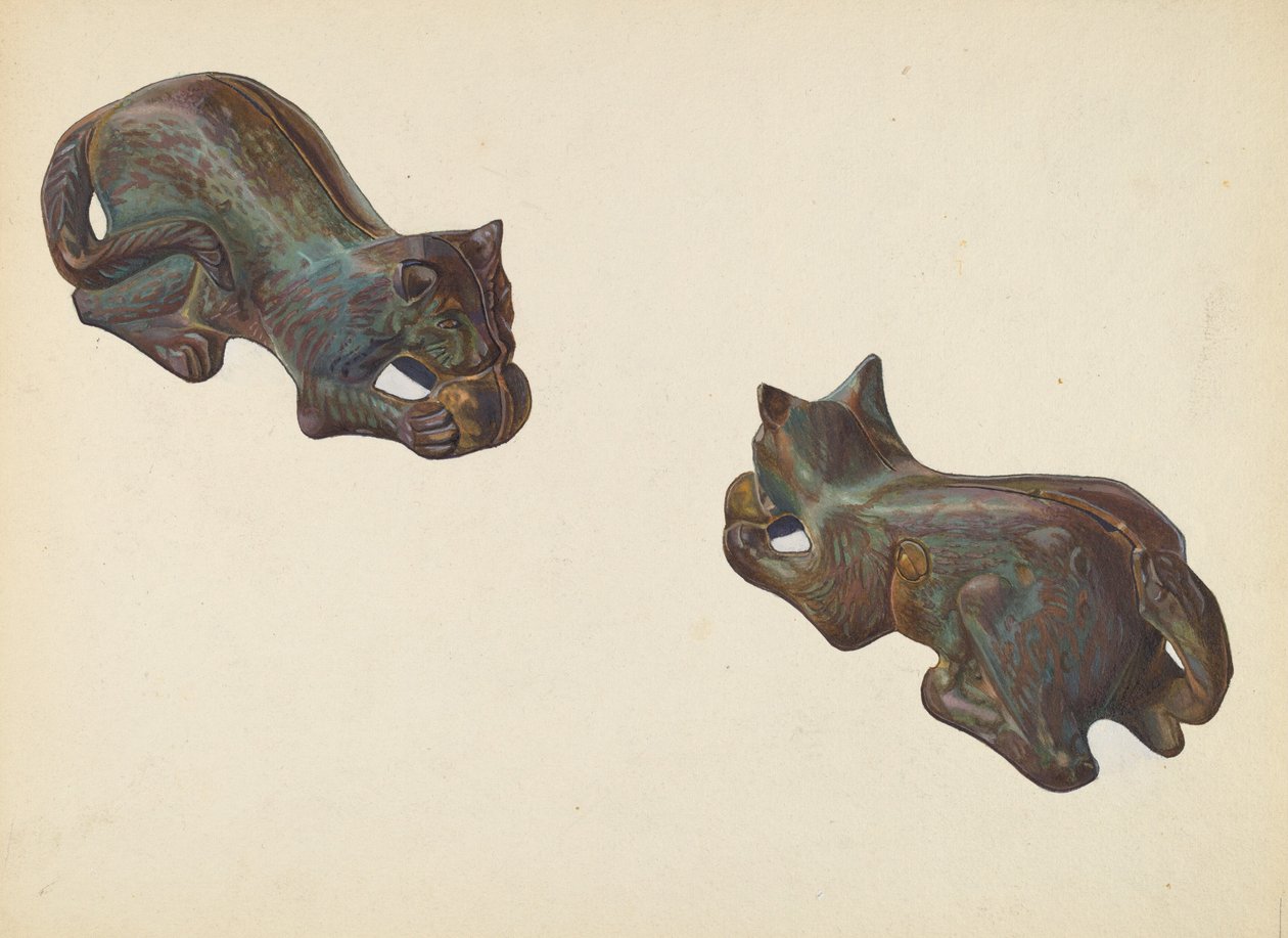猫和球硬币银行，约1939年。 作者 威廉·O·弗莱彻