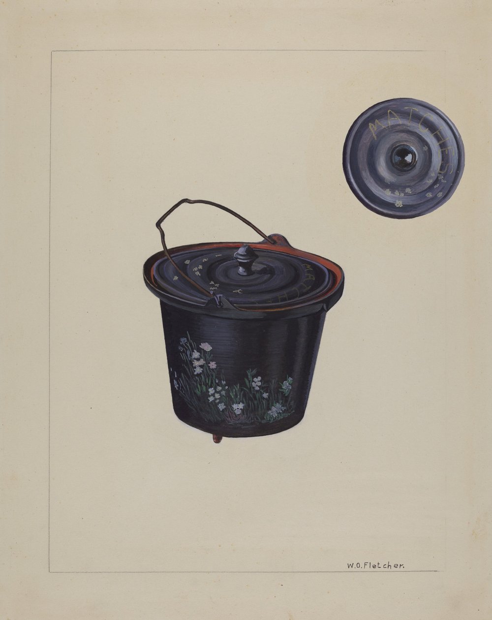 儿童玩具铁水壶，约1937年。 作者 威廉·O·弗莱彻