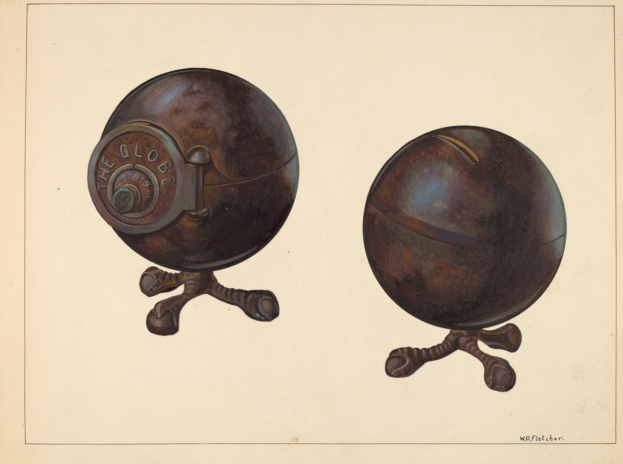 环球硬币银行，约1938年。 作者 威廉·O·弗莱彻