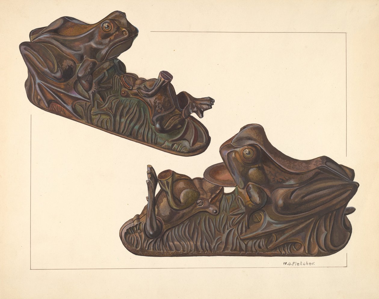 玩具银行：青蛙，1935-1942。 作者 威廉·O·弗莱彻