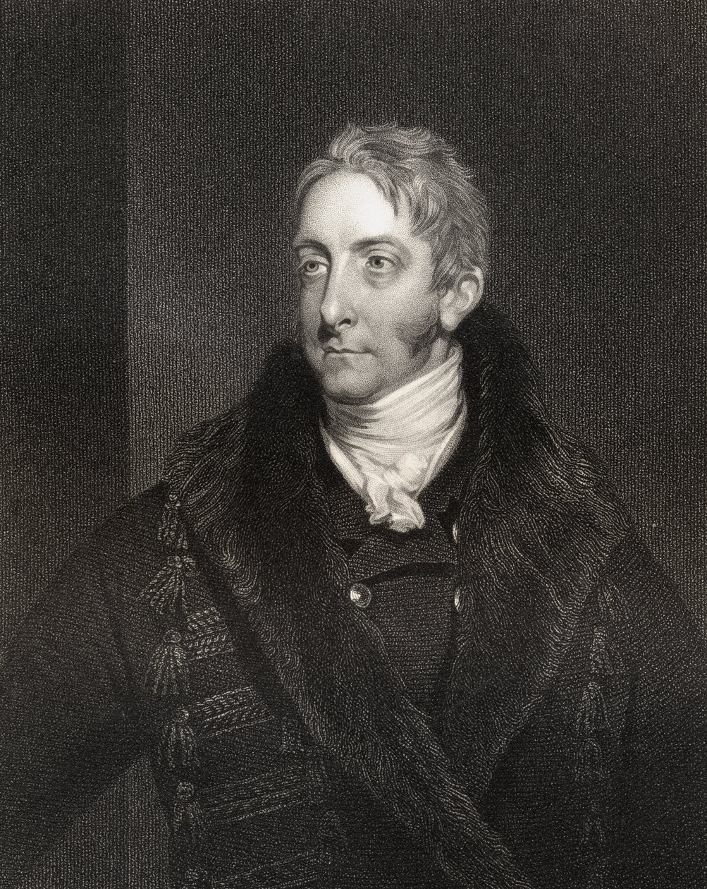 Cropley Ashley Cooper，沙夫茨伯里第六伯爵，由W. Holl（1807-71）雕刻，来自&39;国家肖像画廊，第四卷&39;，出版于1835年 作者 威廉·欧文