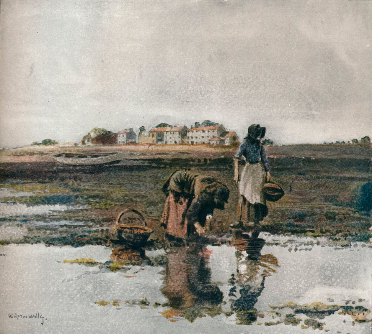 贻贝采摘，c1908 作者 威廉·佩奇·阿特金森·威尔斯