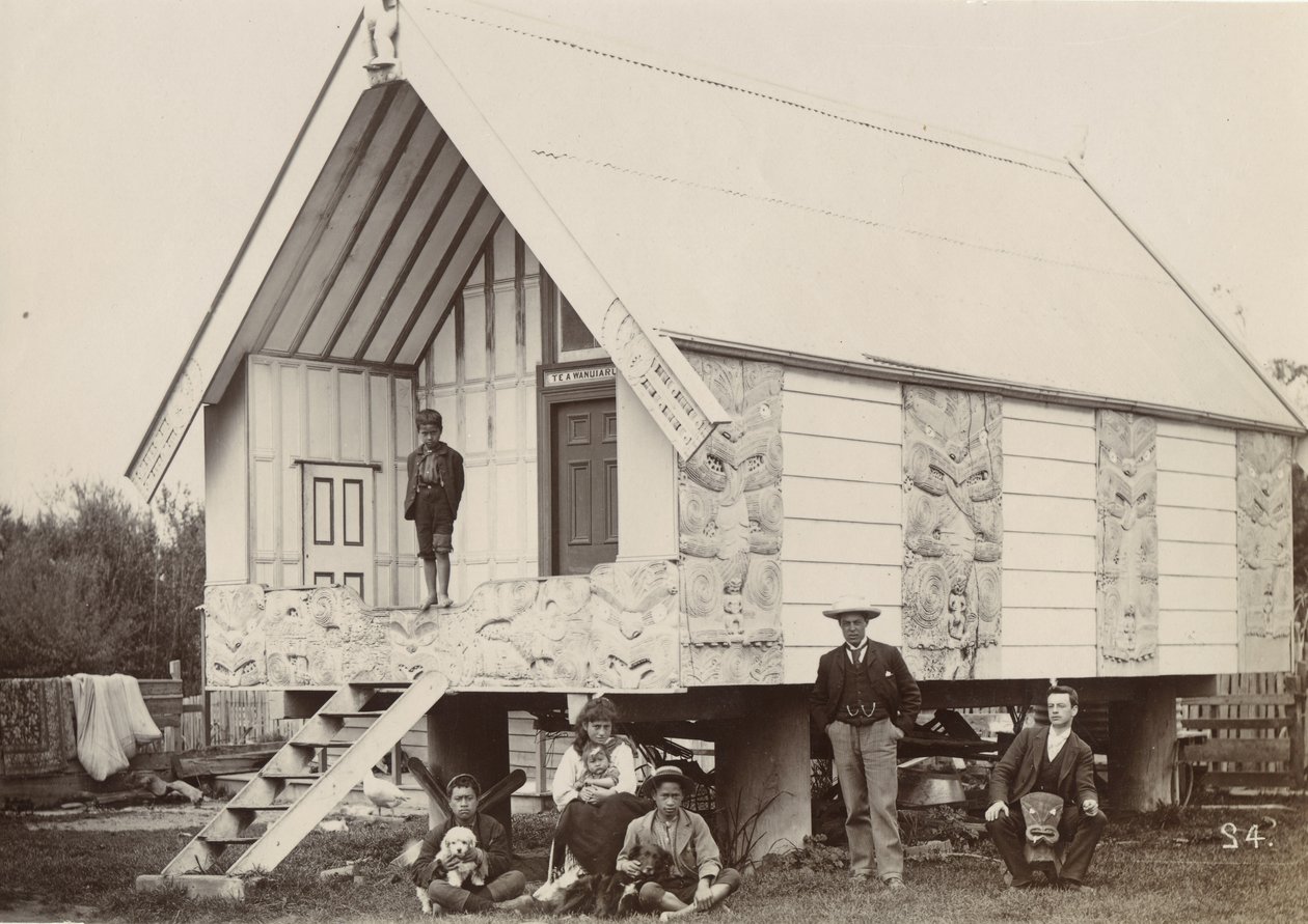 Pataka，Putiki，c.1900（银色明胶印刷） 作者 威廉·帕丁顿
