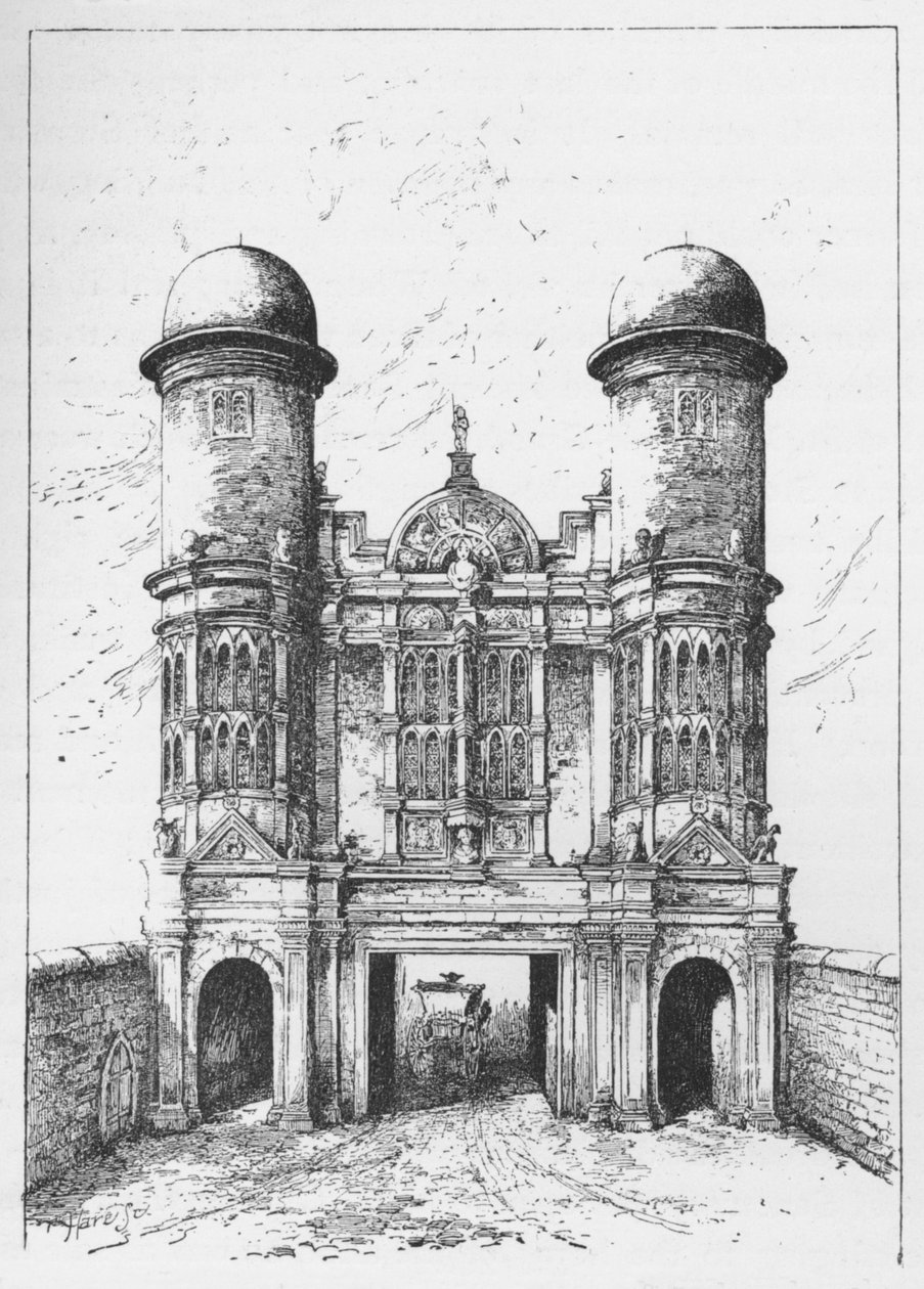威斯敏斯特国王街门，1723年拆除，c1897年 作者 威廉·帕滕