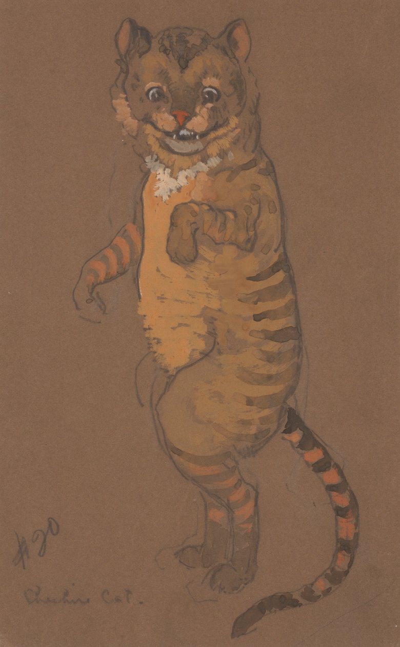 神奇的爱丽丝》的柴郡猫服装设计，1915年。 作者 威廉·彭哈洛·亨德森