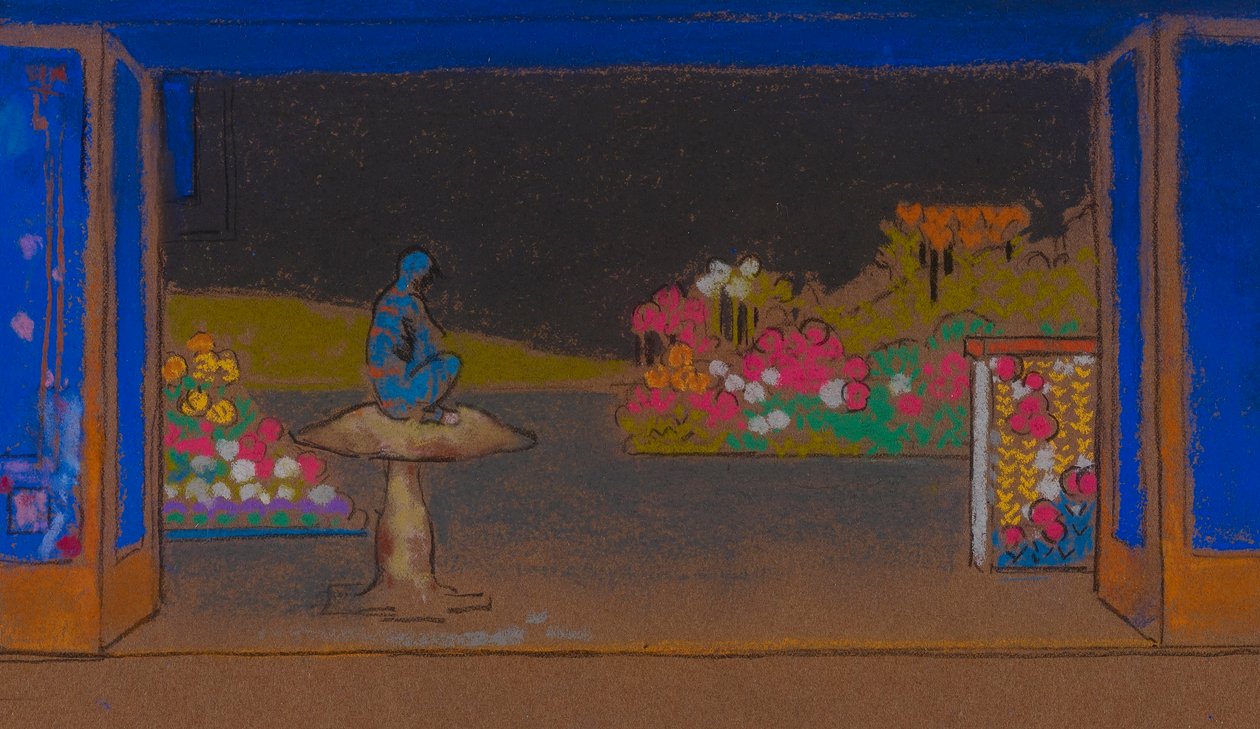 百花园（《爱丽丝梦游仙境》布景设计，1915 年） 作者 威廉·彭哈洛·亨德森