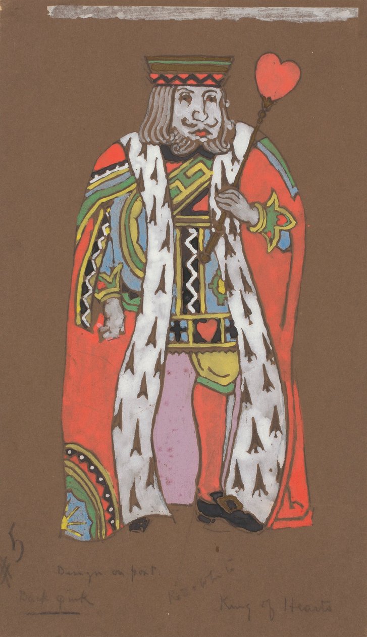 红心国王（《爱丽丝梦游仙境》服装设计，1915 年 作者 威廉·彭哈洛·亨德森