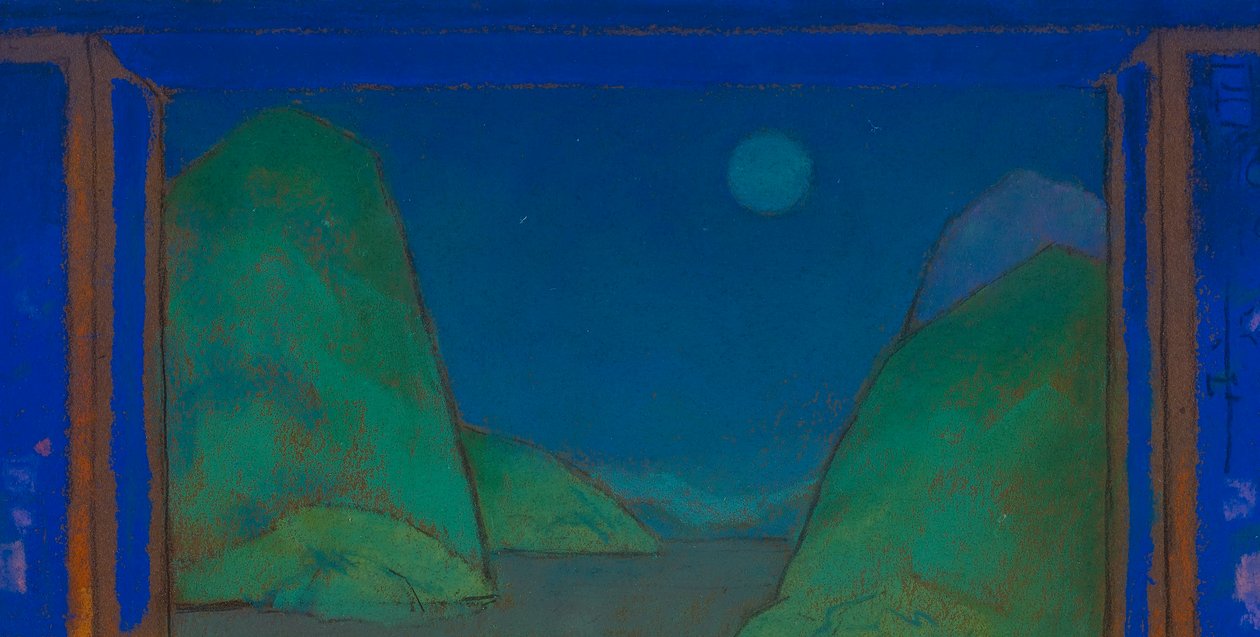 海滨（《爱丽丝梦游仙境》布景设计，1915 年） 作者 威廉·彭哈洛·亨德森