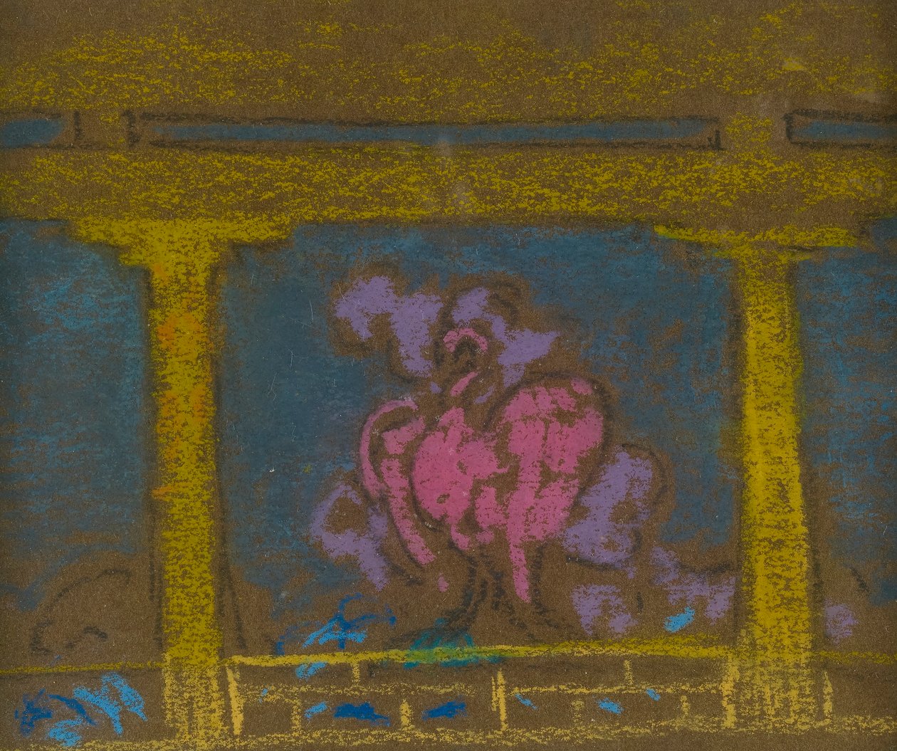天国之女》场景研究，圣达菲，1915 年 作者 威廉·彭哈洛·亨德森