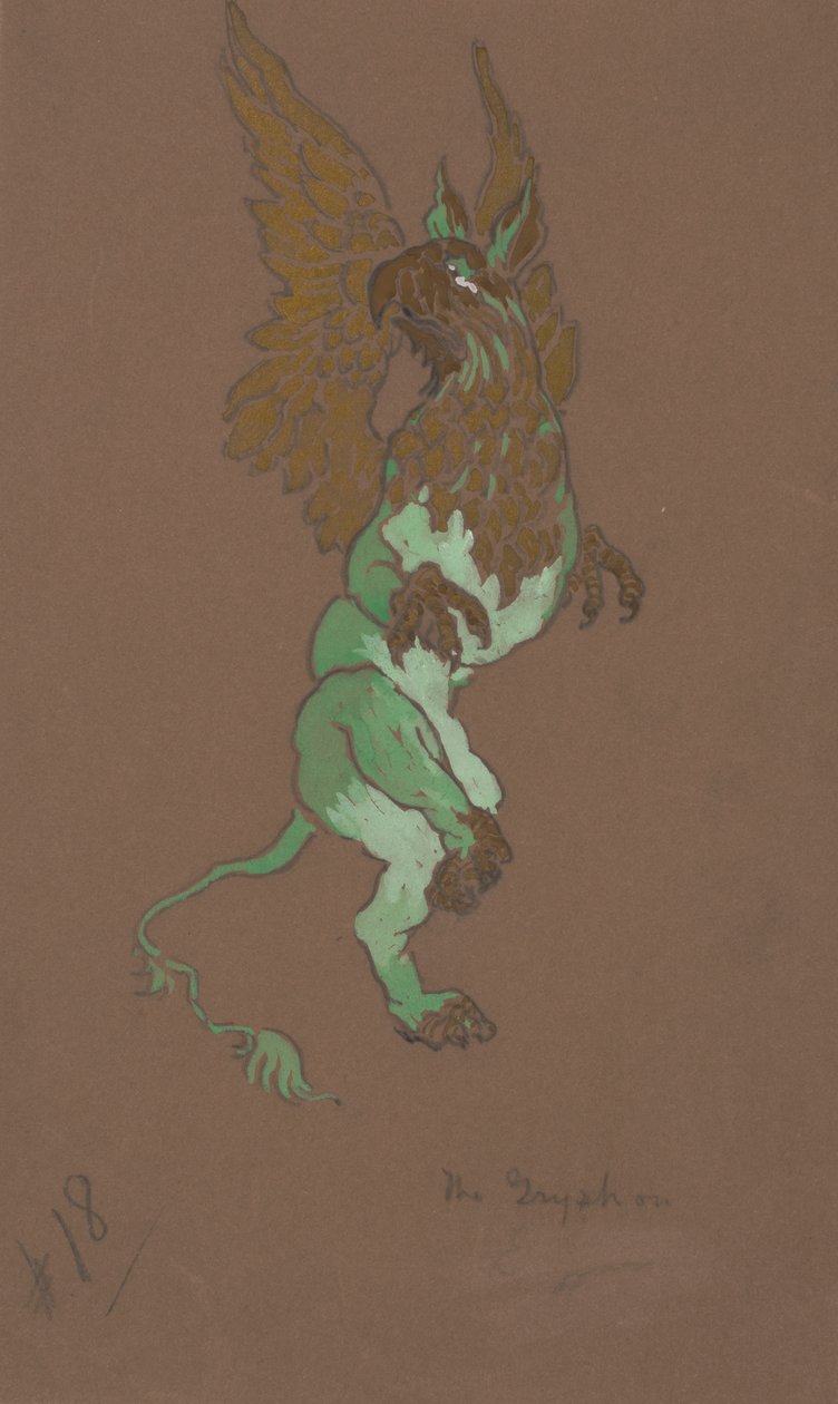 奇妙的爱丽丝》的格里芬服装设计，1915年。 作者 威廉·彭哈洛·亨德森
